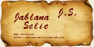 Jablana Selić vizit kartica